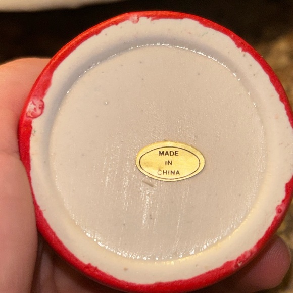 VINTAGE Woolworth Christmas Ceramic Candle
Drum Santa Claus Lid Hand Painted - Picture 9 of 10